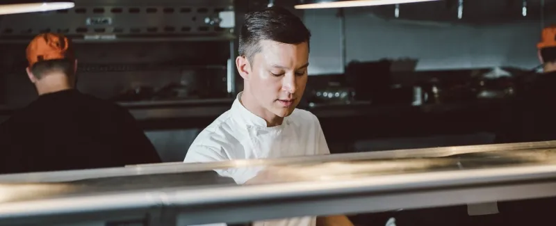 Jeffrey Jew cooking in the Stillwaters Tavern Kitchen in St Petersburgs Beach Drive