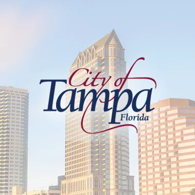 City of Tampa logo over the downtown skyline