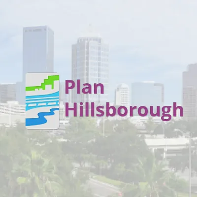 Plan Hillsborough logo over the Tampa skyline