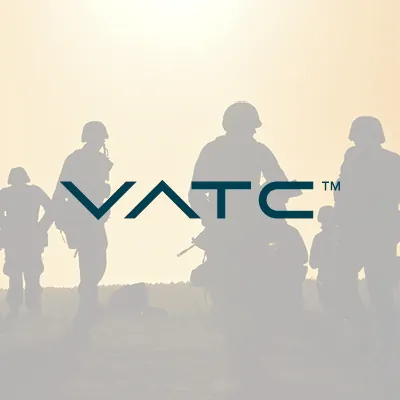 VATC logo over a silhouette of soldiers