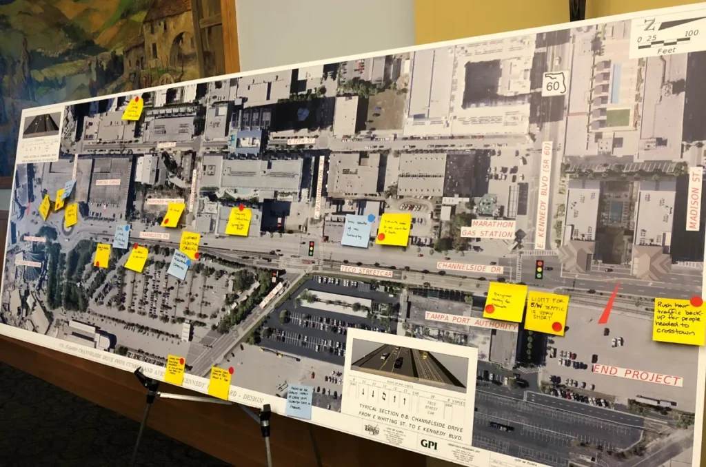The first community meeting for the Channelside Drive Project meeting