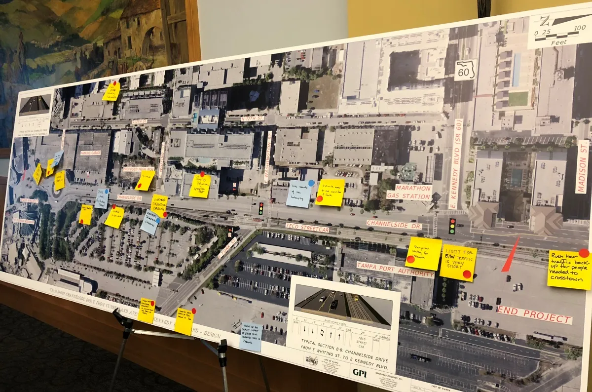 The first community meeting for the Channelside Drive Project meeting