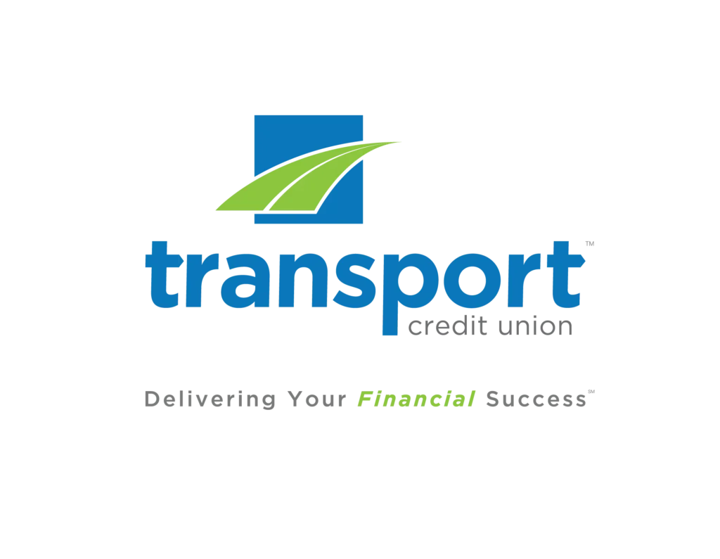Transport Credit Union rebrand logo with tagline 'Delivering Your Financial Success'