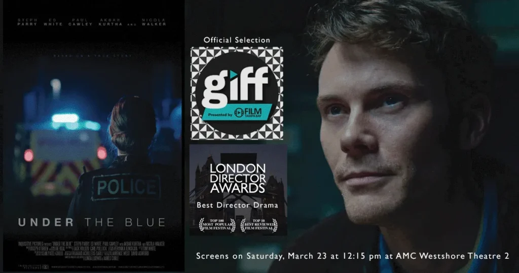 Under the Blue film poster, official selection at the Gasparilla International Film Festival