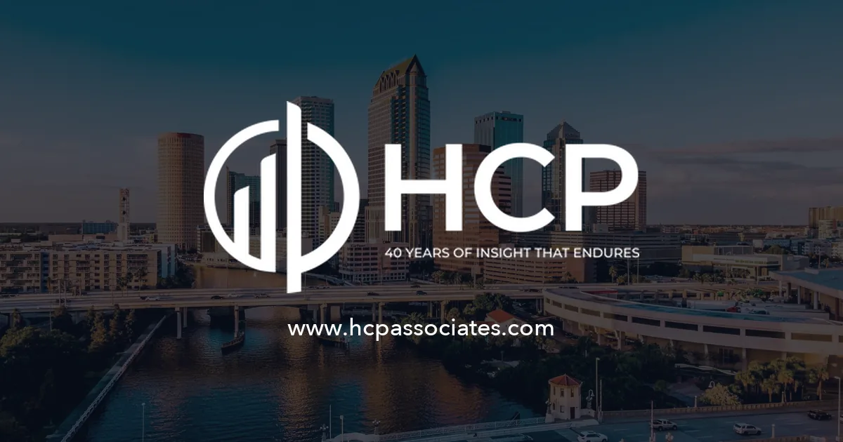 HCP Associates logo over the Tampa skyline, www.hcpassociates.com