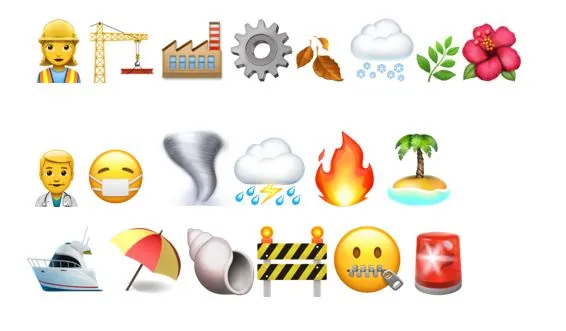 Grid of assorted emoji icons