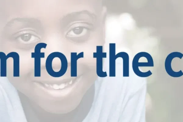 'I Am for the Child' Guardian ad Litem campaign graphic featuring a child