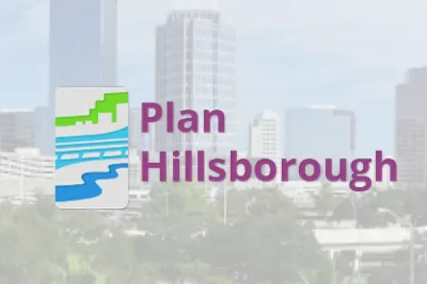 Plan Hillsborough logo over the Tampa skyline