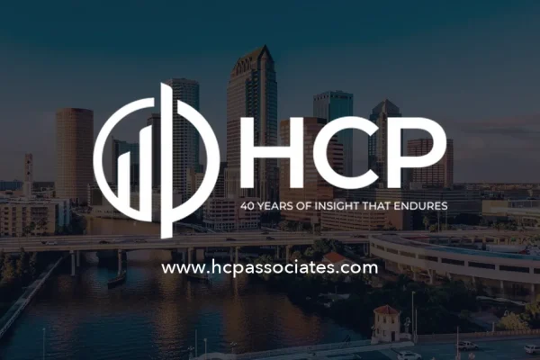 HCP Associates logo over the Tampa skyline, www.hcpassociates.com