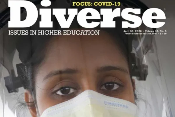 'Diverse: Issues in Higher Education' magazine cover focused on COVID-19
