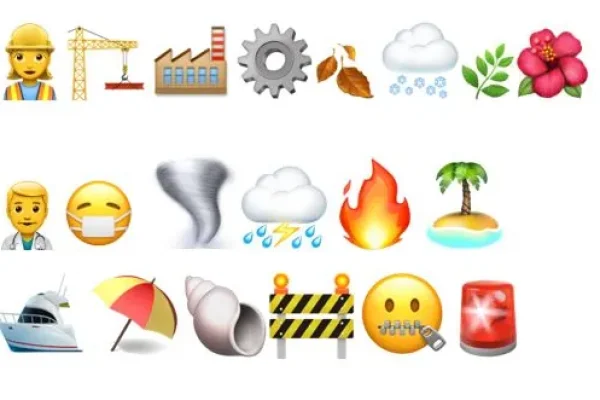 Grid of assorted emoji icons